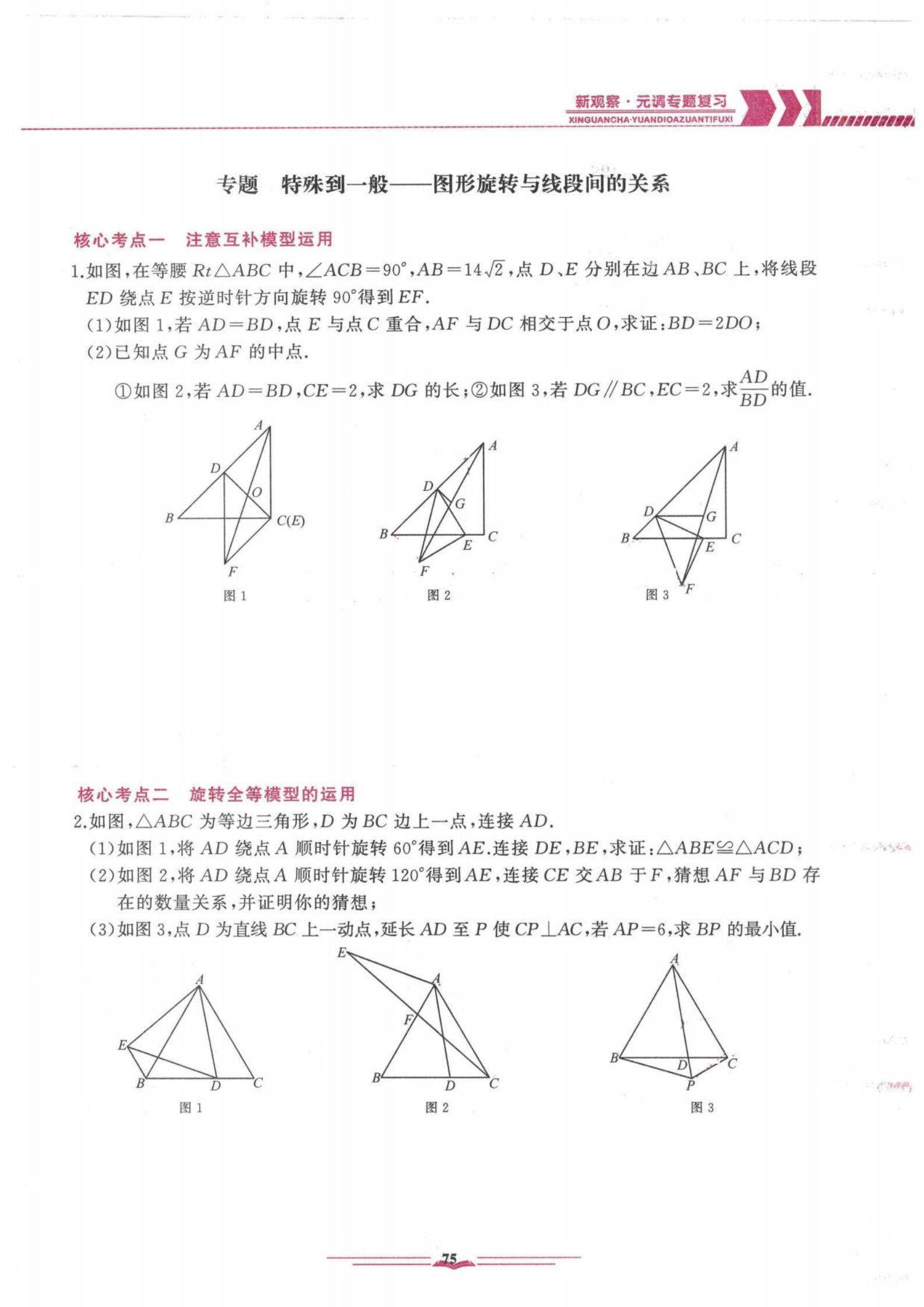 2023届新观察元调数学专题复习（PDF学生版） - 武汉教育资源网